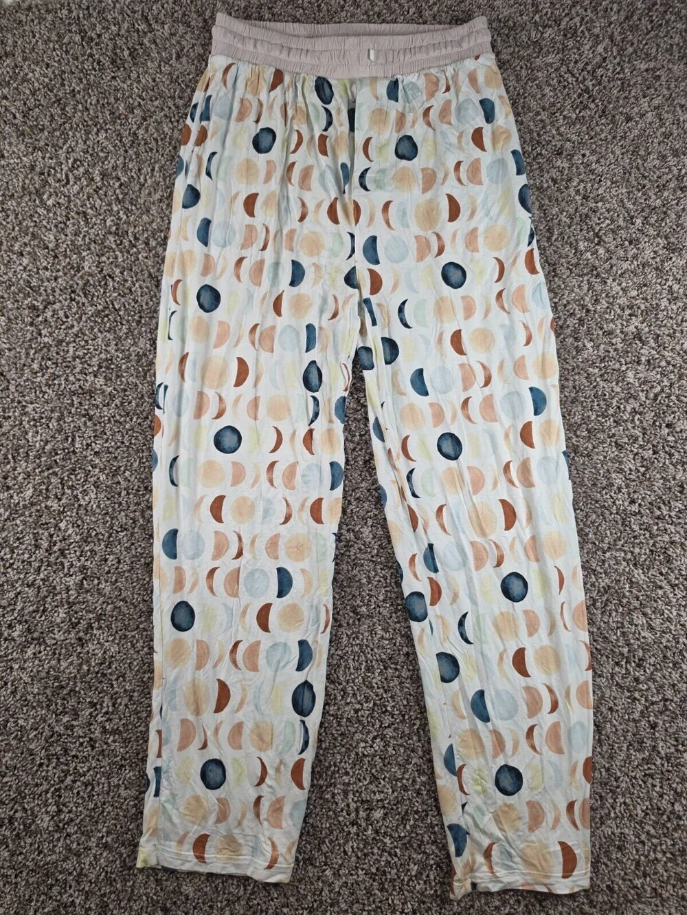 Little Sleepies Luna Neutral Men's Sz L Pajama Pants Watercolor Moon Print
